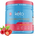 Keto Vitals Keto Electrolytes Powder | Keto-Friendly Electrolytes with Potassium, Magnesium, Sodium, Calcium | Electrolytes Sugar Free | Supplement Energy Drink Mix | Zero Calories, Zero Carbs