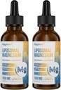 Alta resistencia gotas de magnesio lipomal, formas fácilmente absorbidas de glucosa de magnesio y gluconato de magnesio, gotas de líquido sabor limón 60ML