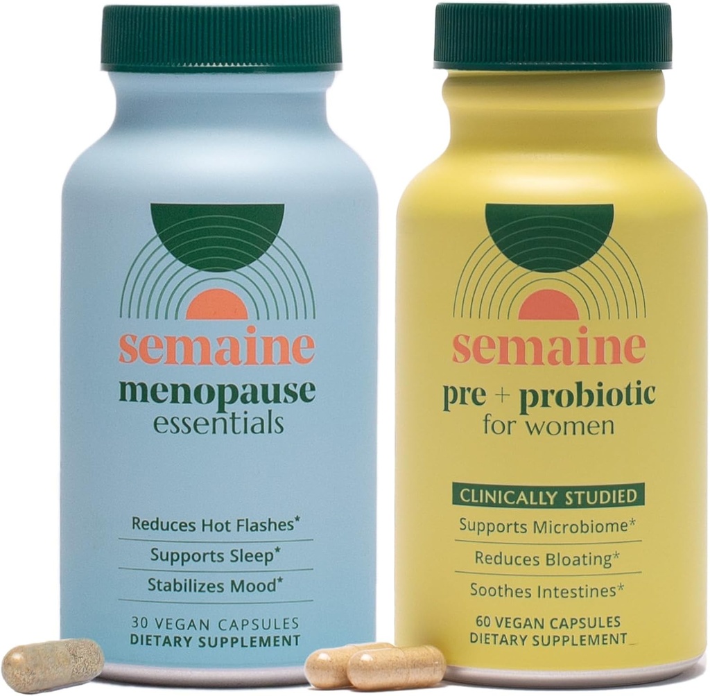 Peri/Menopause " Gut Health Bundle - Ease Bloating, Indigestion, Hot Flashes " Thinning Hair. Soporte Mood, Sleep, Hormones &amp; Immunity