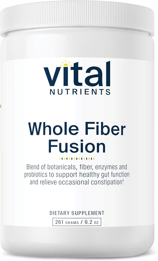 Nutrientes Vitales - Pólvora de Fusión entera - Fuente natural de fibra dietética - Vegetariano - 261 Gramos