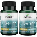 Swanson Ajipure L-Serine - Suplemento Aminoácidos Apoyo a la Salud del Cerebro " Función del sistema nervioso - Fórmula Natural Promoción Función Cognitiva - (60 cápsulas vegetales, 500 mg cada uno) (2 Pack)
