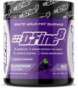 Thermogenic Pre-Workout Energy Powder " Shredding Supplement, Boost Energy Mood " Focus, Sugar Free, Contains Senactiv, Endurance, 300mg Caffeine, N-Acetyl-L-Tyrosine (Fierce Grape)