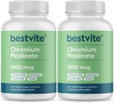 BESTVITE Chromium Picolinate 1000mcg (480 capsules vegetarianos) (240 x 2) - No Stearates - No Dicalcium Phosphate - Vegan - Gluten Free - Non-GMO