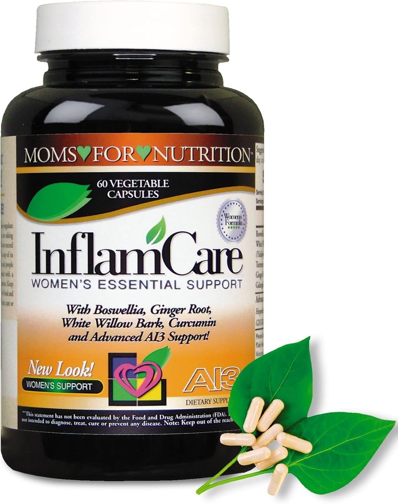 Natural InflamCare 3000MG Essential Synergy Women's by Moms For Nutrition - - Gluten Free - 60 Count