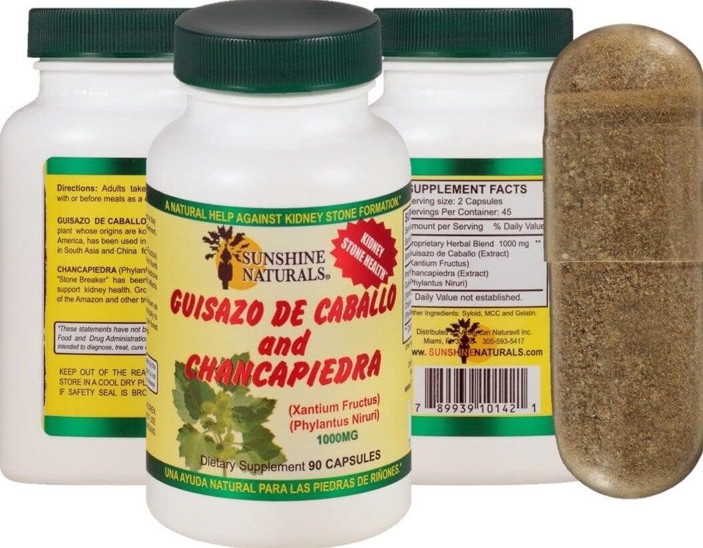 Pure CHANCAPIEDRA Sunshine Guisazo de Caballo y Chanca Piedra 90 Caps +POTENTE