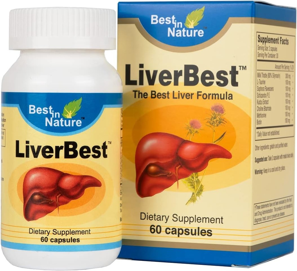 LiverBest - Suplemento con Cardo de Leche, L-Taurine y Más
