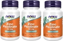 Ahora Zinc Picolinate 50mg, 60 cápsulas (Pack of 3)