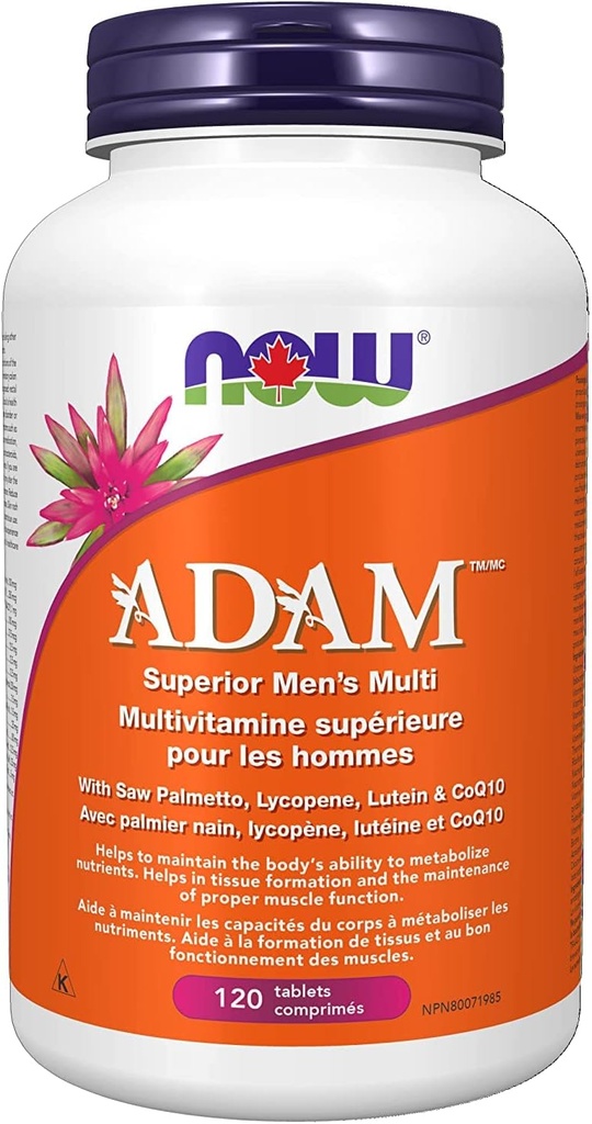 Ahora Comida Adam Hombres Multi 2/Día 120Tab, 120 TC