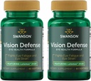 Swanson Vision Defense Antioxidant Vision Health Supplement Lutein Zeaxanthin Astaxanthin Broccoli Extracto Bilberry Extract 60 Softgels Sgels (2 Pack)