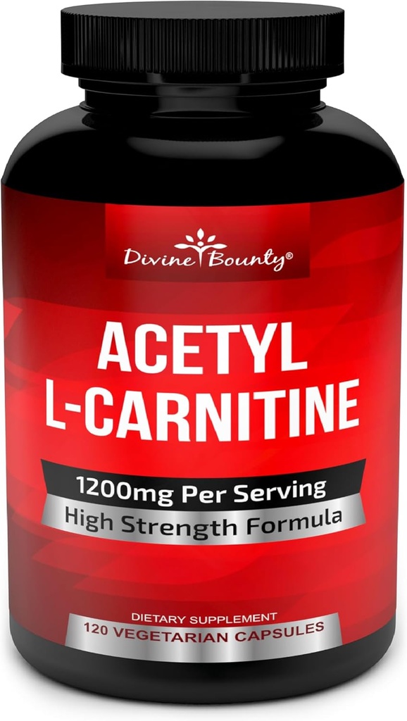 Rebono Divino Acetyl L-Carnitine Capsules 1200mg Por Serving - L Carnitine Suplemento 120 Vegetarian Capsules