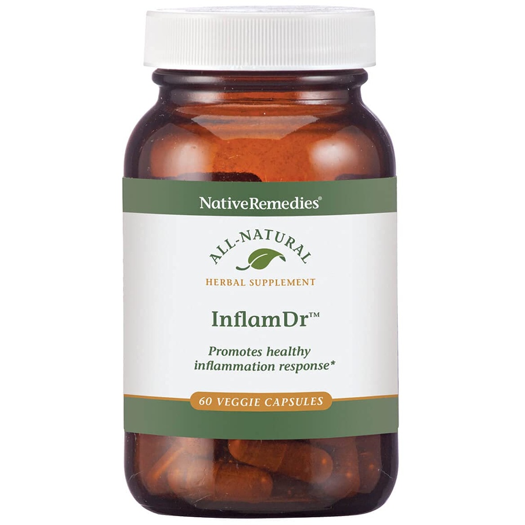 Remedios nativos Inflam Dr. - All Natural Herbal Supplement Promotes Healthy Inflammation Response - Helps Fight Oxidative Stress to Cells - 60 Veggie Caps