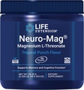 Extensión de la vida Neuro-Mag Magnesium L-Threonate Powder (Tropical Punch) - Magnesio ultraabsorbable - admite memoria, enfoque, función cognitiva " Mood - Gluten free, non-GMO, Vegetarian (30 Servimientos)