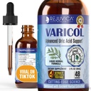 Varicol - Uric Acid Support Liquid Drops - Comfortable Conjunto &amp; Kidney Support with Tart Cherry, Chanca Piedra, Celery Seed + Ginger Extract Complex - Vegan, Sugar-Free Supplement - 2 fl oz