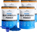 Ecológico Blue Spirulina Powder, 120 Servings - 100% puro Superfood Blue-Green Algae, Natural Food Coloring for Smoothies & Protein Drinks - Non GMO, Gluten-Free, Vegan + USDA Certified, No Fishy Smell