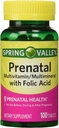 Valle de primavera - prenatal, multivitamínico, multimineral, 100 Tabletas w. Ácido fólico