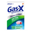 Gas-X Extra Strength Cajas de Alivio de Gas Chewable con Simethicone 125 mg, Cereza - 18 Conde