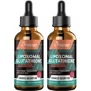 2000MG Liposomal Glutathione Liquid Drops, Ultra High Absorption, Natural Detoxification, Immune System & Skin Supprot*, L-Glutathione, Vitamina C ' Hyaluronic Acid, Capsules Alternative, 4.05 OZ