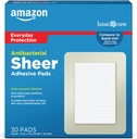   Basic Care Sheer Adhesive Pad Bandages, Extra Large Comfortable Non-Stick Pad, All Skin Types, 30 Count (3x4 inches)