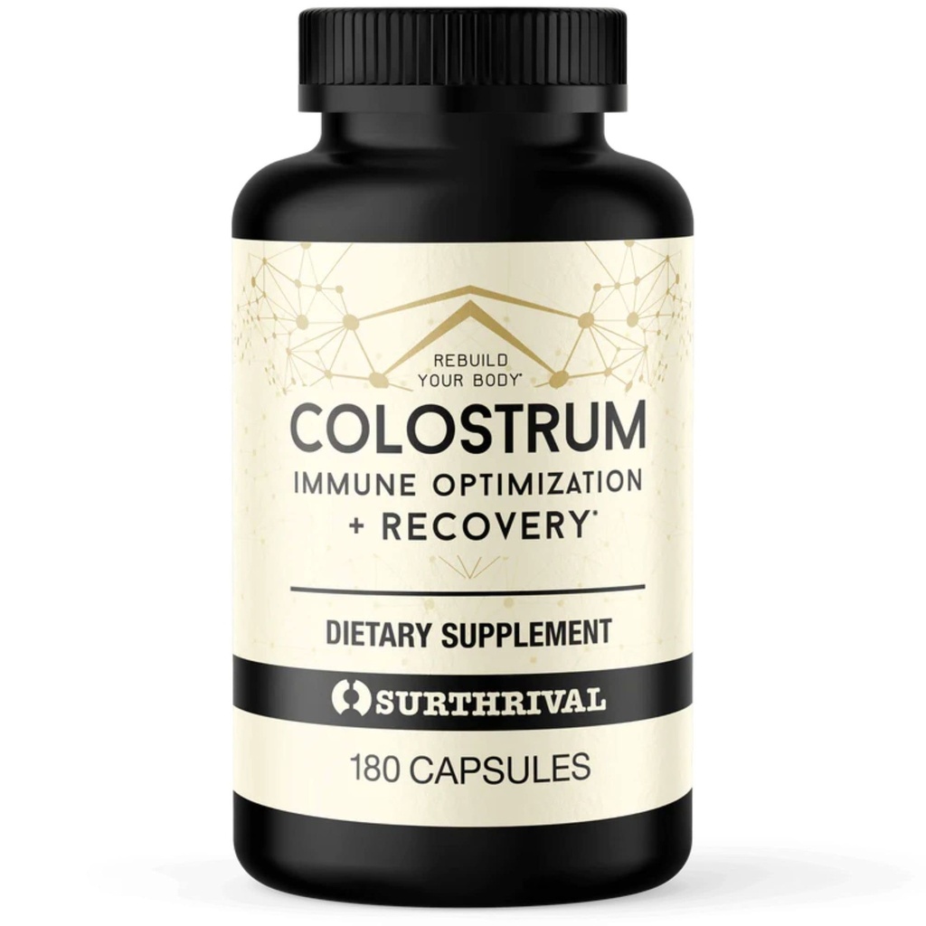 Surthrival: Colostrum Powder Capsules (180 Conde), Immune Optimization &amp; Recovery, Suplemento dietético, Gut Health, Immune Support, Keto Friendly