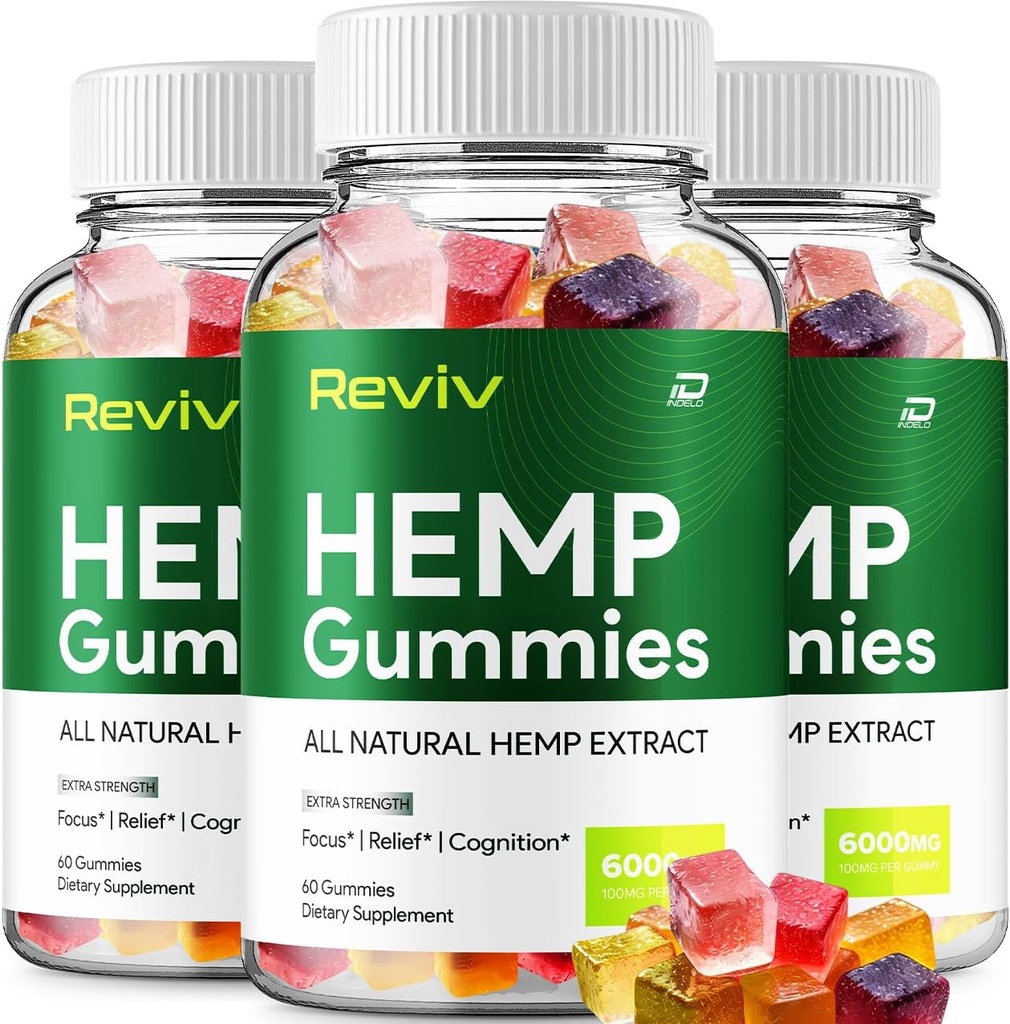 Reviv Hemp - con Hemp Seed Extract RevivHemp Gummies Tinnitus Herbal Supplement, Health and Wellness Support, All Natural Reviv Gummy (3 Pack - 180 Gummies)