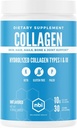NBI Unflavored, Collagen Peptides Powder, Paleo- and Keto Friendly, Type I and III Hydrolyzed Collagen, Amino Acids Supplement, Dairy Free, Soy Free, Gluten Free