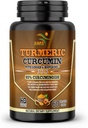 Curcumina Turmérica con Ginger, BioPerine Black Pepper, 95% Curcuminoides, Junta Natural " Apoyo Inflamatorio Saludable, Suplemento Tumérico Antioxidante, 60 cápsulas vegetarianas, hecha en EE.UU., por SMS