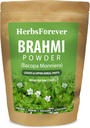 HerbsForever Brahmi Powder I 100% Puro Bacopa Monnieri I Natural Herbal Suplemento – No GMO, Vegan, Gluten-Free Apoyo Wellness – Premium Quality 454 GMS