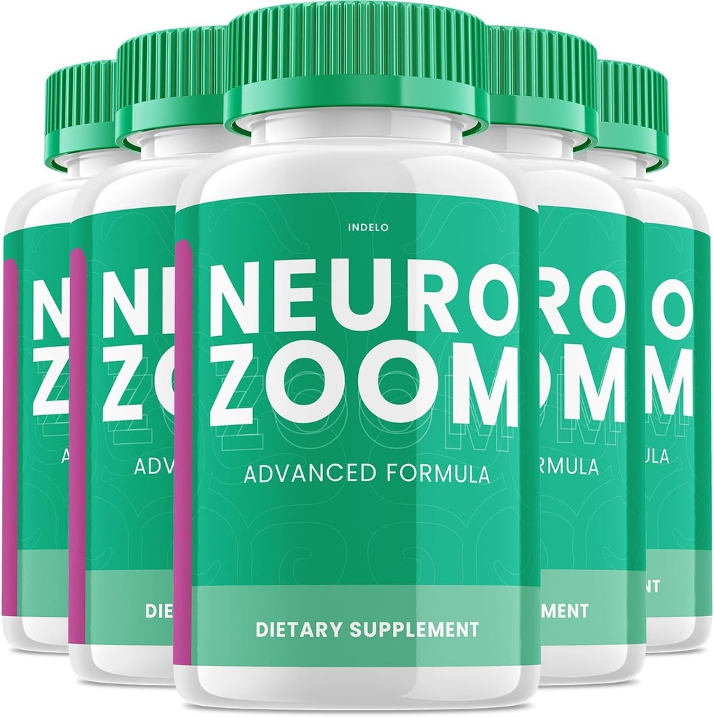 (5 Pack) Neuro Zoom Brain Boost Suplemento, Neuro Zoom Advanced Memory Support Formula, Neuro Zoom Pills Nootropic, NeuroZoom Reseñas (300 cápsulas)