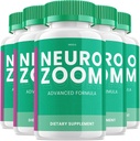 (5 Pack) Neuro Zoom Brain Boost Suplemento, Neuro Zoom Advanced Memory Support Formula, Neuro Zoom Pills Nootropic, NeuroZoom Reseñas (300 cápsulas)