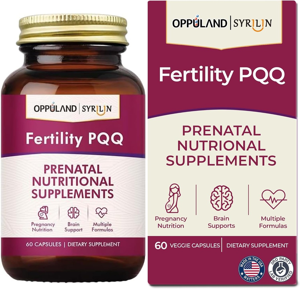 Fertilidad PQQ-Prenatal Nutritional Supplements-Supports Prenatal Health,Pregnancy Wellness-60 Capsules