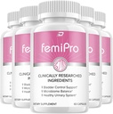 FemiPro Suplemento - Probiótico Femi Pro Pills, FemiPro Soporte 24 horas Microbiome Probiótico Control urinario Salud, Femie Pro Reseñas (5 Pack - 300 cápsulas)