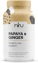 Papaya Ginger de Costa Rica - Niru Life. Zona Azul Papaya Ginger Capsules. Origen único Papaya Semillas y Ginger Root Blend. Soporte Digestivo, Detox, " Metabolismo Boost. 90ct. 500mg Caps.