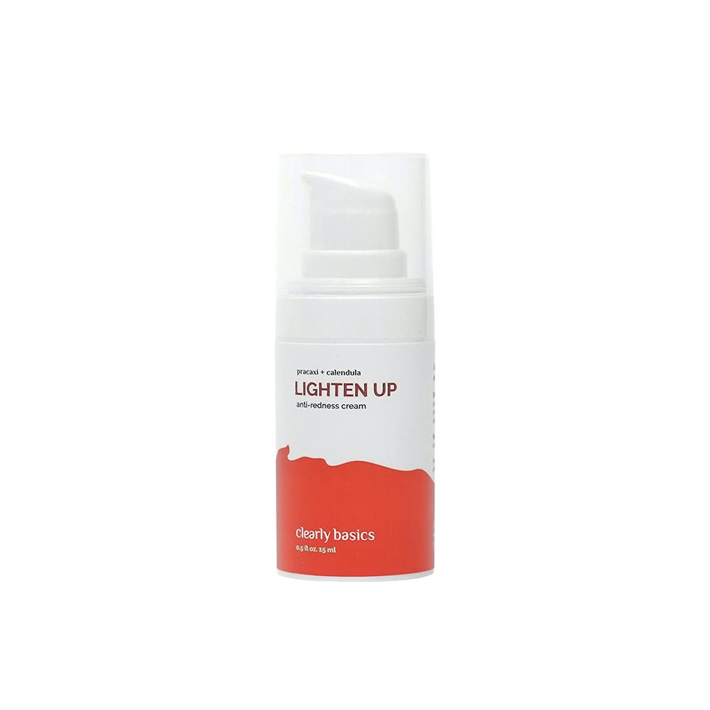 Claramente Basics Lighten Up Redness Rescue Cream, Alivia la picazón y la piel irritada, formulado para la piel hipersensiva con extractos de manzanilla, caléndula y bisabolol, 15 ml