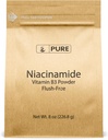 PURE ORIGINAL INGREDIENTES Niacinamida (8oz) Vitamina libre de fluidos B3 Polvo, Suplemento dietético