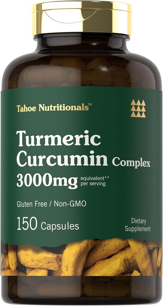 Turmeric Curcumin 3000mg  150 cápsulas peru Turmeric Suplemento con Black Pepper Extract ← Non-GMO, Gluten Free Herbal Complex