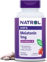 Natrol Fast Dissolve Melatonin 1 mg, Suplementos para el descanso, el sueño para adultos, 200 tabletas de melatonina sabor a fresa, hasta un suministro de 200 días