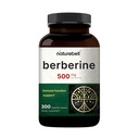 NatureBell Berberine Suplemento 500mg tención 300 cápsulas vegetales, 97% Pura Berberina HCL – 5:1 Extracto de raíz – Planta base, Vegan, No GMO