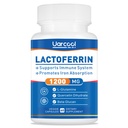 Suplemento de lactoferrina 1200mg para el soporte de inmunológico saludable, libre de gluten, vegetariano - 60 Softgels