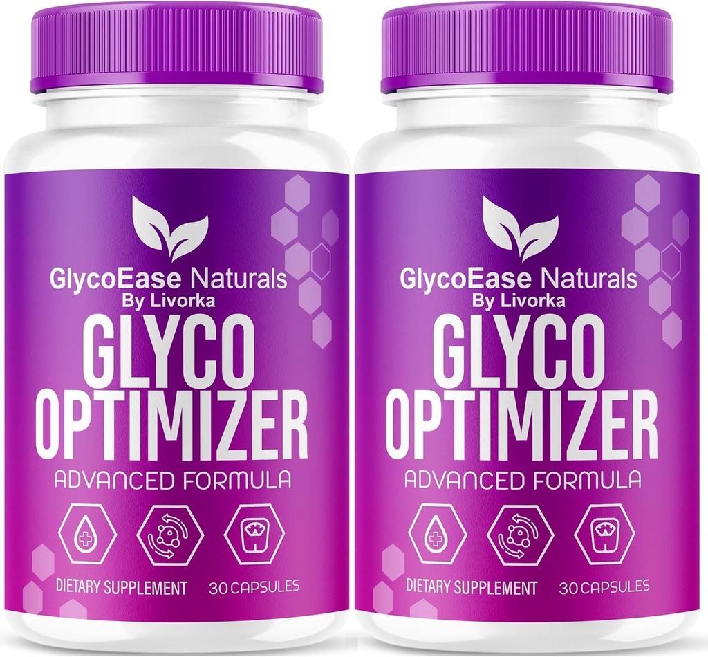 (2 Pack) GlycoEase Glyco Optimizer - Official GlycoEase Pills Natural Supplement Support, Glycoease Premium Naturals Capsules, Glycoeas Advanced Formula Reviews, 60 cápsulas para 2 meses