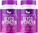 (2 Pack) GlycoEase Glyco Optimizer - Official GlycoEase Pills Natural Supplement Support, Glycoease Premium Naturals Capsules, Glycoeas Advanced Formula Reviews, 60 cápsulas para 2 meses