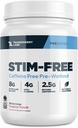 Laboratorios transparentes Etim-Free Pre-Workout - Caffeine &amp; Stim Free Pre Workout Powder para Hombres y Mujeres con Beta Alanine Powder, Citrulline Malate, & elevATP - 30 Servings, Tropical Punch