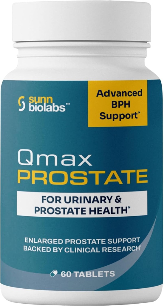 Qmax Prostat con Premium Saw Palmetto - Doctor Formulado Suplemento para BPH, Ampliación de la próstata y soporte de flujo urinario - Salud de próstata para hombres