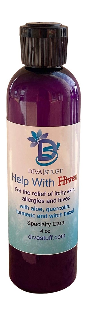 Diva Stuff Ayuda con Hives, para el Alivio y la Prevención de Rashes, Hives, Itchy Skin, Red Itchy Bumps y Más. Todos los ingredientes naturales, 4 oz