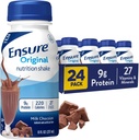 Ensure Original Milk Chocolate Nutrition Shake | Small Meal Replacement Shake | Ready to Drink | 9g Protein, 27 Vitamins and Minerals | 8 fl oz - 24 Pack