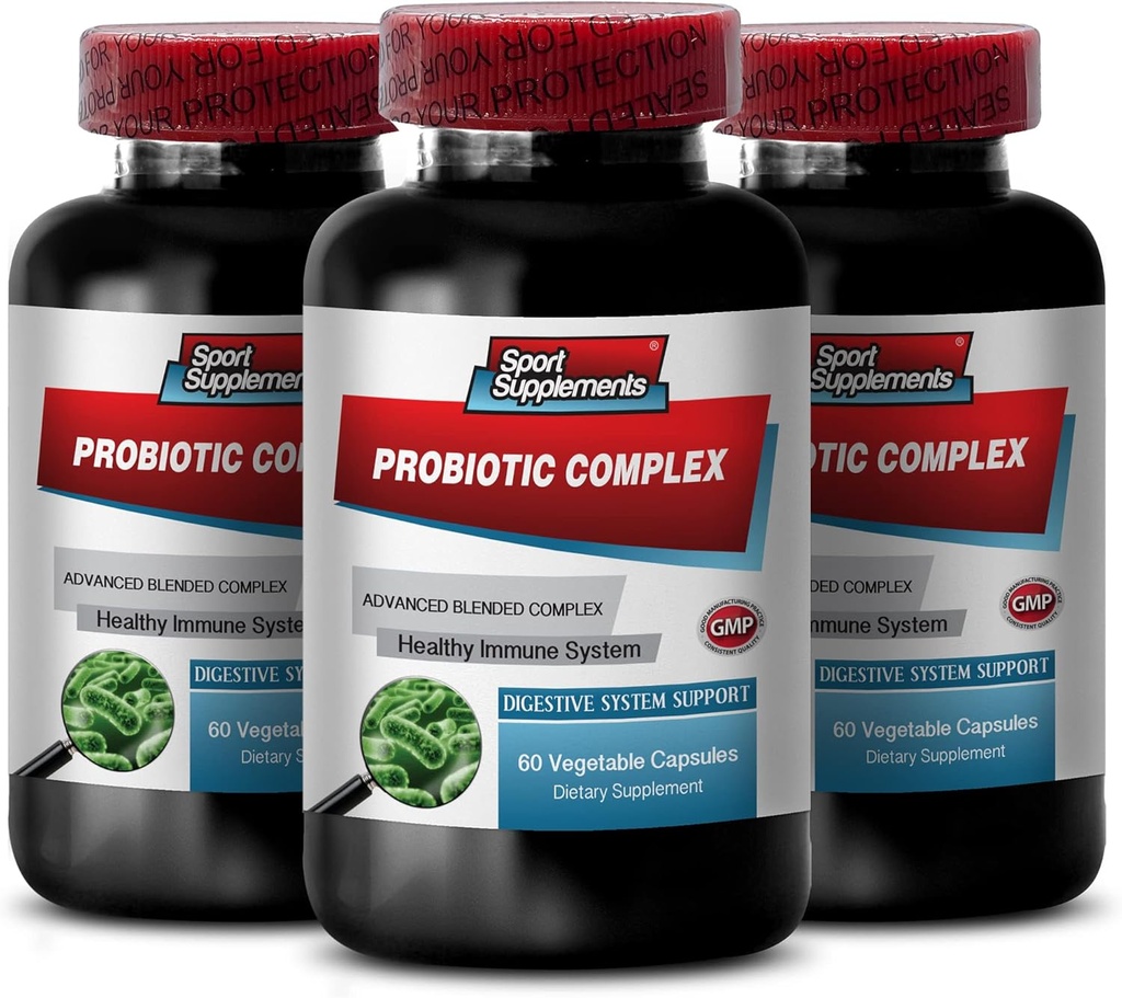 Ayuda a perder peso - Complejo Probiótico - Probiótico para Mujeres, Suplemento Probiótico, Píldoras probióticas para Gut Health, Probiótico avanzado Digestivo, Gut Restore Probiótico Avanzado, 3 Bot 180 cápsulas