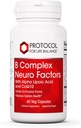 PROTOCOLO PARA LA VIDA BALANCE B Complejo Factores Neuro - con Vitamina C, Ácido Alfa-Lipoico, CoQ10, y Más - 60 caps.
