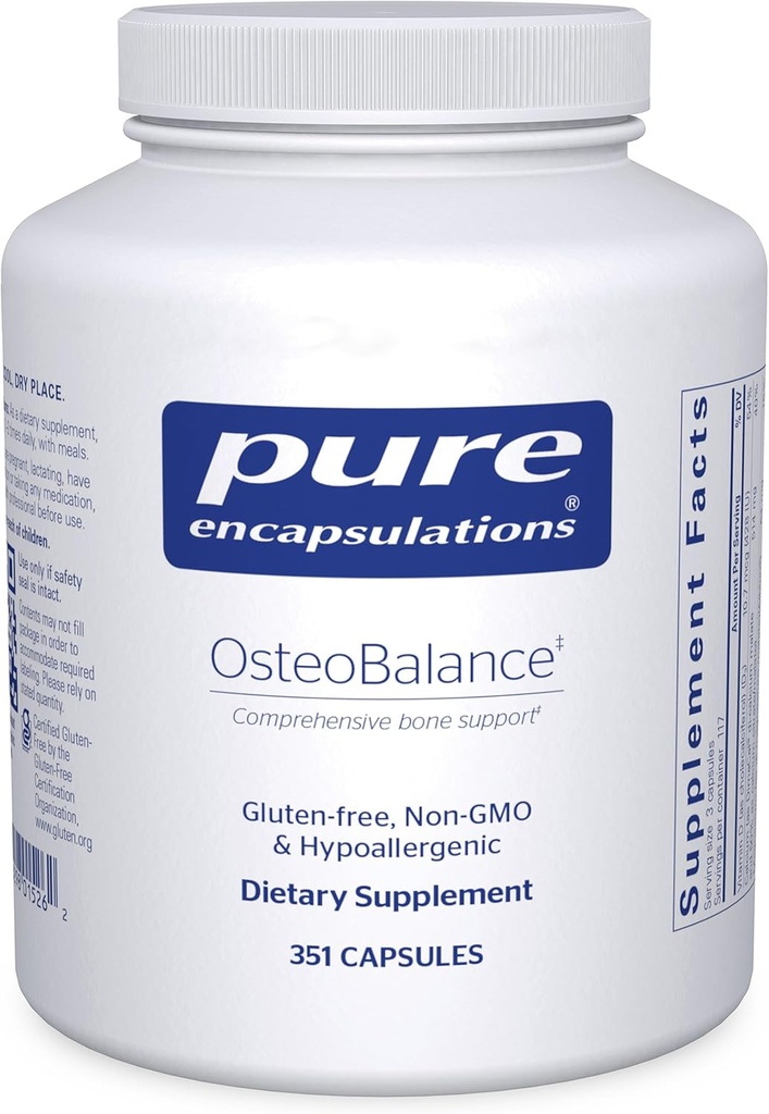 Encapsulaciones puras OsteoBalance ← Suplemento hipoalergénico para promover la absorción del calcio y la mejora de la mineralización sana de los huesos*