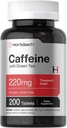 Horbäach Caffeine Pills 200mg  with Green Tea ← 200 Tablets ← Vegetarian, Non-GMO &amp; Gluten Free