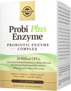 Complejo Solgar Probi Plus Enzyme, 30 cápsulas - 20 billón CFU Probiotic Plus Enzymes - Una vez al día - Estudiado clínicamente a Aliviar Gas ocasional &amp; Bloating - No GMO &amp; Dairy Free, 30 piezas
