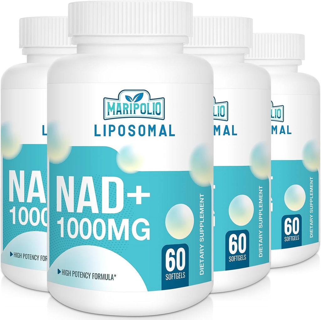 Liposomal NAD+ Suplemento 1000 mg TENIDO Pontecy más alto NAD soportar Max Absorption ← Puro NAD Suplemento de Energía y Reparación de ADN, Defensa del envejecimiento, Función cerebral